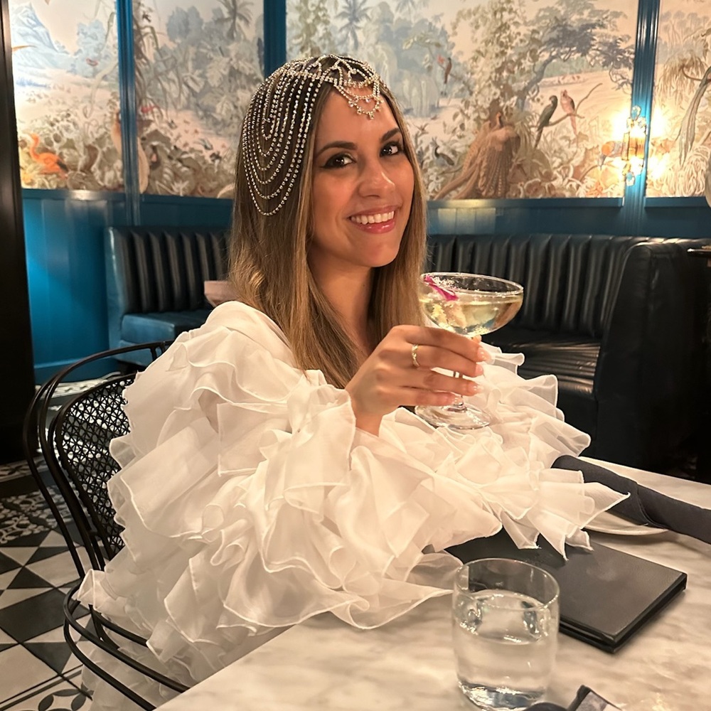 Elegant White Ruffled Jacket - showgirl bride